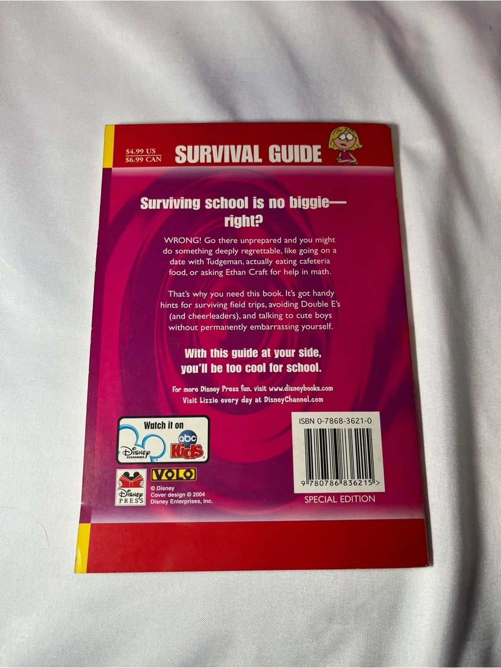 Lizzie McGuire Survival Guide to School Disney Chapter Book 2004 1st Edition